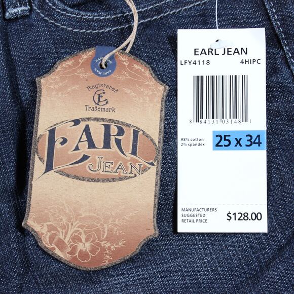 Earl Jean Jeans Womens 25x34 Blue Bootcut NWT Stud Pockets - Picture 11 of 11